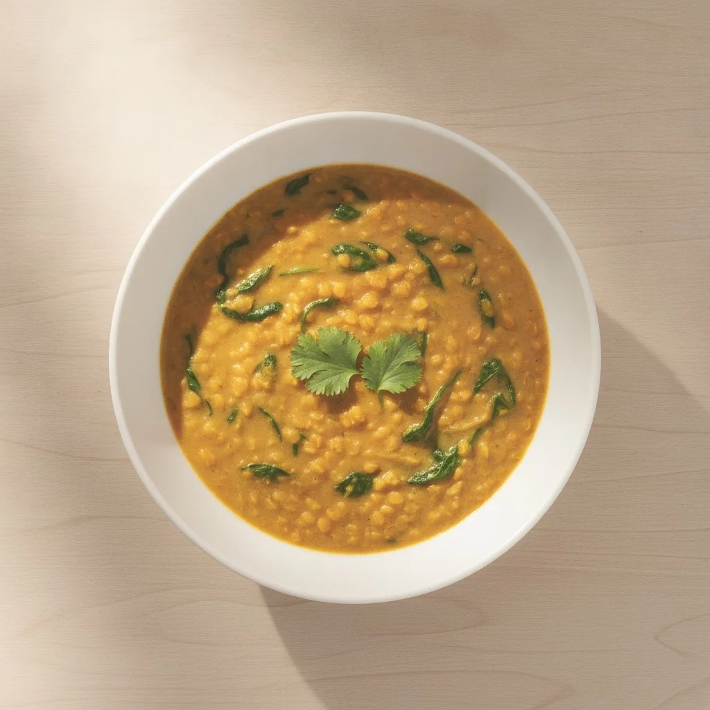 Dahl de lentilles corail, coco et curcuma
