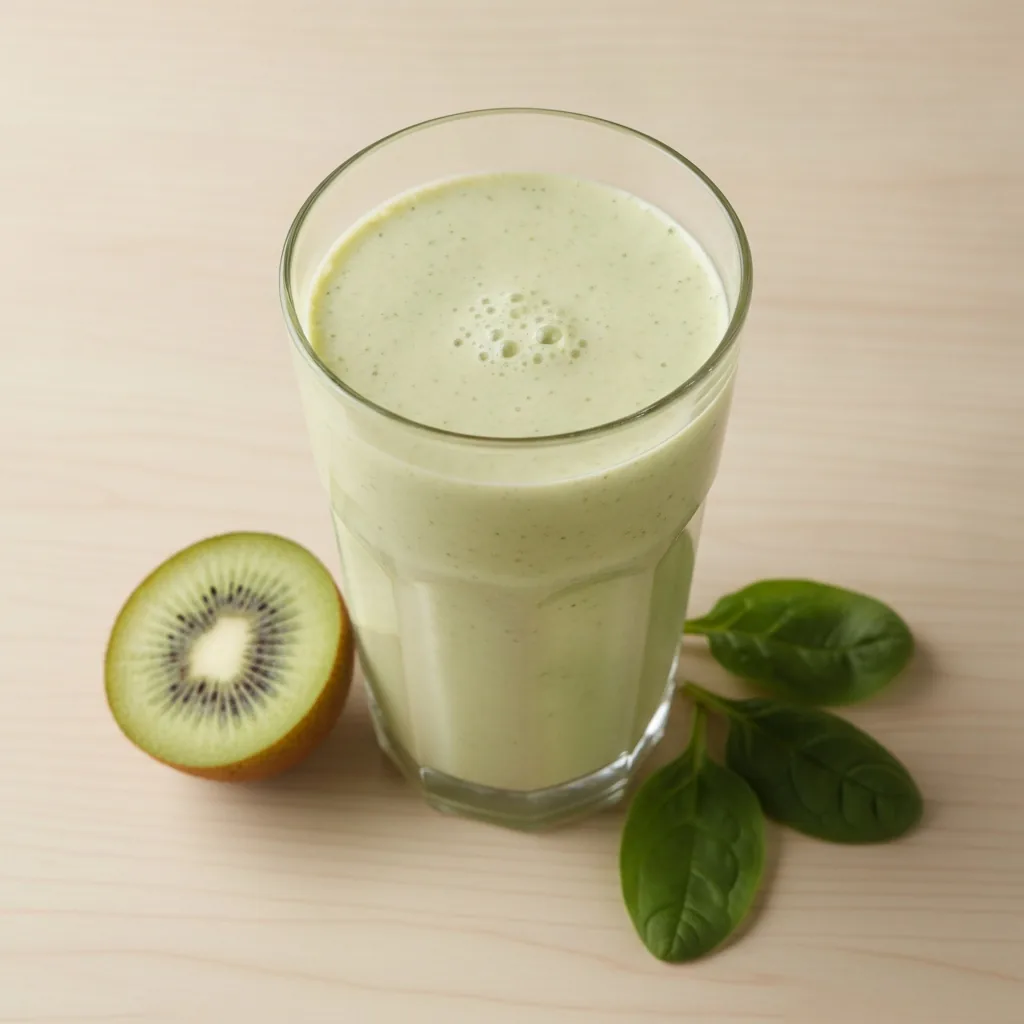 Smoothie vert kiwi, épinards et avocat